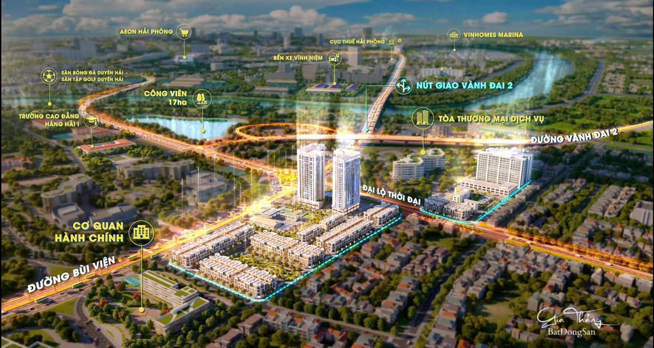Phối cảnh Golden Point - Dự án Nhà ở xã hội Hải Phòng Phối cảnh Golden Point - Dự án Nhà ở xã hội Hải Phòng